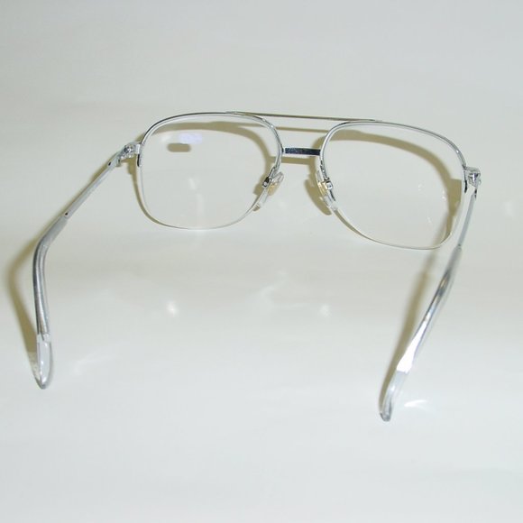 (NWT) Vintage 90's Square Metal Double Bridge Reading Glasses +2.00 - Picture 3 of 4